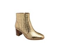 Ravel 'louth' Leather Ankle Boots In Gold Gold 6
