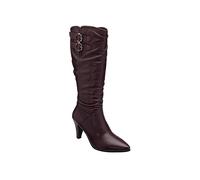 Ravel 'manton' Leather Heeled Knee-High Boots In Burgundy Burgundy