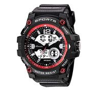 Ravel - Mens 5ATM Ana-Digi Quartz Watch with Light - RDT.2D - Black/Red