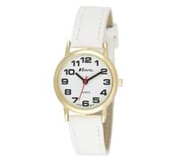 Ravel Mens Basic White Dial White Leather Strap Watch R0105.34.1A