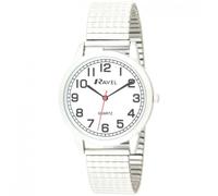 Ravel Mens Bold Number White Dial Expander Bracelet Watch R0232.11.1