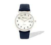 Ravel - Men's Calendar Watch on Faux Leather Strap - Japanese Analogue Quartz - R0708.16.1 - Blue/Silver Dial