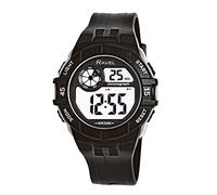 Ravel - Mens Round 3ATM Digital Quartz Watch with Light - RDG.14.14 - Black/Silver