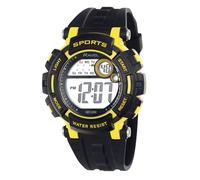 Ravel - Mens Round 3ATM Digital Quartz Watch with Light - RDG.14.18 - Black/Yellow