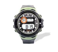 Ravel - Mens Round 3ATM Digital Quartz Watch with Light - RDG.14.31 - Black/Khaki