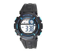 Ravel - Mens Round 3ATM Digital Quartz Watch with Light - RDG.14.4 - Black/Blue