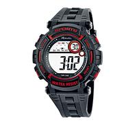 Ravel - Mens Round 3ATM Digital Quartz Watch with Light - RDG.14.7 - Black/Red