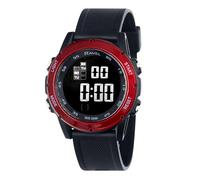 Ravel - Mens Round 3ATM Digital Quartz Watch with Light - RDG.14.24 - Black/Red