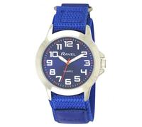 Ravel Mens Sports Case Blue Arabic Dial Blue Velcro Strap Watch R1601.65.66