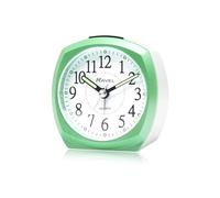 Ravel - Midsize Small Two Toned Pastille Alarm Clock with Snooze and Light - Analogue Quartz - RC047.11 - White/Green