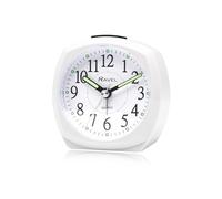 Ravel - Midsize Small Two Toned Pastille Alarm Clock with Snooze and Light - Analogue Quartz - RC047.4 - White