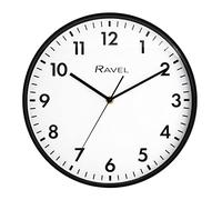 Ravel - Modern 30cm Office and Kitchen Wall Clock - Analogue Quartz - RWC.30.3 - Black