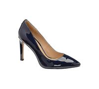 Ravel Navy Patent Edson Heeled Court Shoes Navy