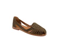 Ravel Olive Leather 'glant' Flat Sandals Olive