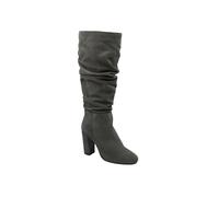 Ravel 'osney' Suede Ruched Knee-High Boots In Grey Grey