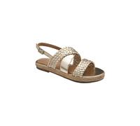 'Parton' Leather Slingback Sandals Ravel Metallic Gold 5