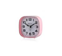 Ravel - Petite Bedside Quartz Alarm Clock with Sweep Second Hand - RC038.5 - Pink/Chrome