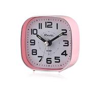 Ravel - Petite Bedside Quartz Alarm Clock with Sweep Second Hand - RC038.5 - Pink/Chrome