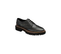 Ravel Pewter Metallic Leather 'walsh' Cleated-Sole Brogues In Grey Grey