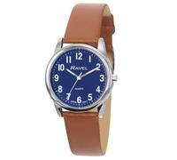 Ravel Plus - Extra Long Life Men's Everyday Watch with Microfibre Leather Strap - Japanese Analogue Quartz - RP004M - Tan/Silver Tone
