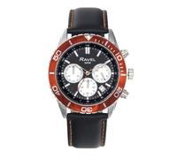 Ravel Plus - Men's 42mm Silver Tone Chronograph Sports Watch with Uni-Directional Rotating Bezel - 5ATM - Japanese Analogue Quartz - RP.CHR-05-09