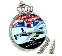 Battle of Britain Pocket Watch With a Picture of a Spitfire By Ravel 1007.01