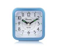 Ravel Rectangular Mini Bedside Quartz Alarm Clock - Blue RC043.6