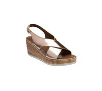Ravel Rose Gold Leather 'branton' Heeled Sandals Rose Gold