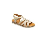 Ravel 'ryal' Leather Flat Sandals In Beige Beige