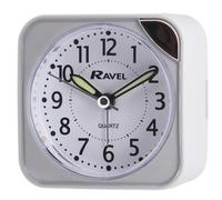 Ravel Small Square Quartz Travel Alarm Clock - White RC001.4