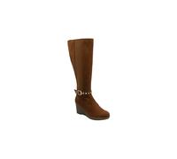 Ravel Women's Tan Suede 'Arkle' Wedge Knee-High Boots | Size: 5 Ravel Tan 5