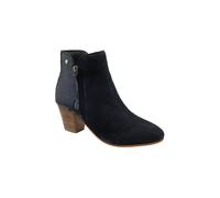 Ravel 'tay' Suede Heeled Ankle Boots In Navy Navy 6