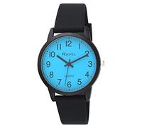 Ravel - Unisex Black Cased Silicone Watch - Analogue Quartz - R1814.6 - Black/Turquoise