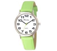 Ravel Unisex Classic Big Dial Lime Green Leather Strap Watch R0105.13.11A