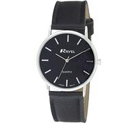 Ravel - Unisex Classic Everyday Watch - Black/Silver Tone/Black/Modern Index
