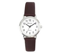Ravel - Unisex Classic Everyday Watch with Modern Numbers - Analogue Quartz - R0129.21.1 - Brown/Silver Tone/White Dial with Numbers