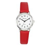 Ravel - Unisex Classic Everyday Watch with Modern Numbers - Analogue Quartz - R0129.27.1 - Red/Silver Tone/White Dial with Numbers
