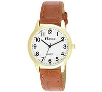 Ravel Unisex Everyday Quartz Watch R0132.25.1 – 36mm Dotted Minute Track, Brown/Gold Tone