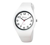 Ravel - Unisex Easy Read Slim Comfort Fit Contrast Silicon Strap Watch - Analogue Quartz - R1804.44 - White Numbered