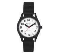 Ravel - Unisex Super Bold Sight Aid Watch with Big Numbers on Stainless Steel Expander Bracelet - Analogue Quartz - R0225.13.1 - Black/White Dial