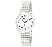 Ravel Watch Traditional Unisex R0201.01.1 Clear Numeral Dial Expander Bracelet Silver Tone