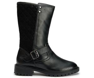 Ravel Womens Biker Boots - Black Leather - Size UK 6