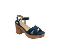 Ravel Women's Blue Microfibre 'Ghent' Open-Toe Sandals | Size: 3 Ravel Blue 3