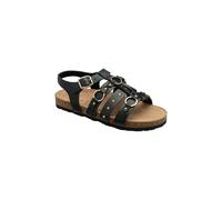 Ravel Women's 'Bolam' Burnished Leather Gladiator Sandals in Black | Size: 7 Ravel Black 7