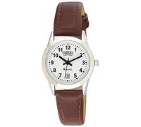 Ravel Women's Classic Day-Date Calendar Watch - Brown/Silver Tone
