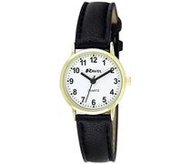 Ravel - Women's Classic Everyday Watch - Black/Gold Tone/Number Dial