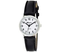 Ravel - Women's Classic Everyday Watch - Black/Silver Tone/Number Dial