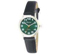 Ravel Women's Classic Green Dial Black Strap Watch R0105.48.2