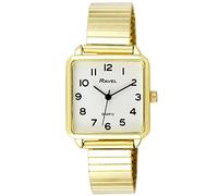 Ravel Women's Classic Square Everyday Watch with Clear Numbers