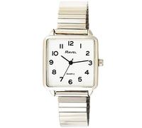 Ravel Women's Classic Square Everyday Watch with Clear Numbers